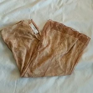 NWT Bronze Lace Skirt Midi Flare Worthington
